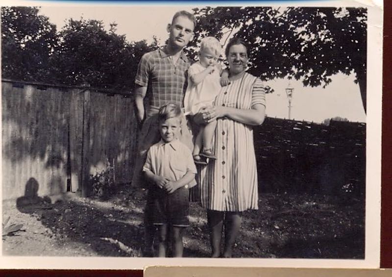 John, Muriel Wilson with Kenneth and Guy 1947