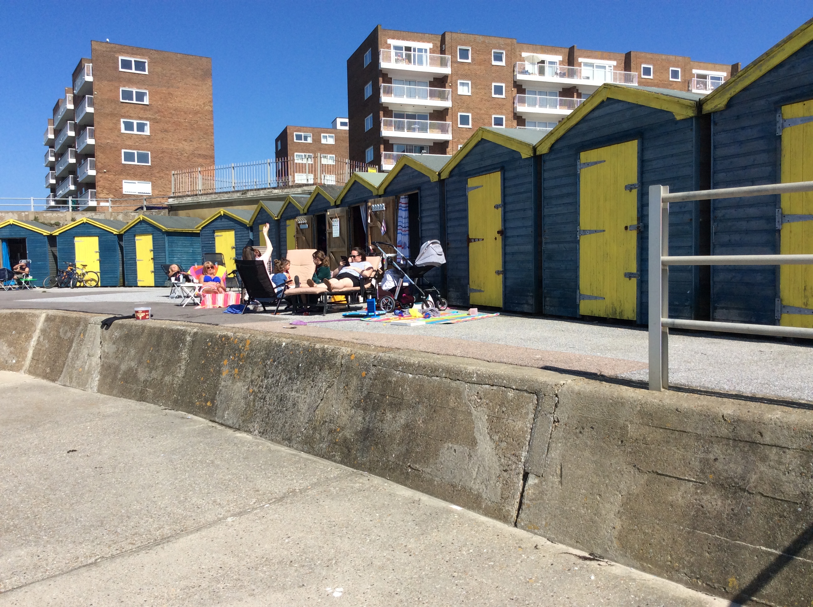 Minnis Bay Huts after the storm