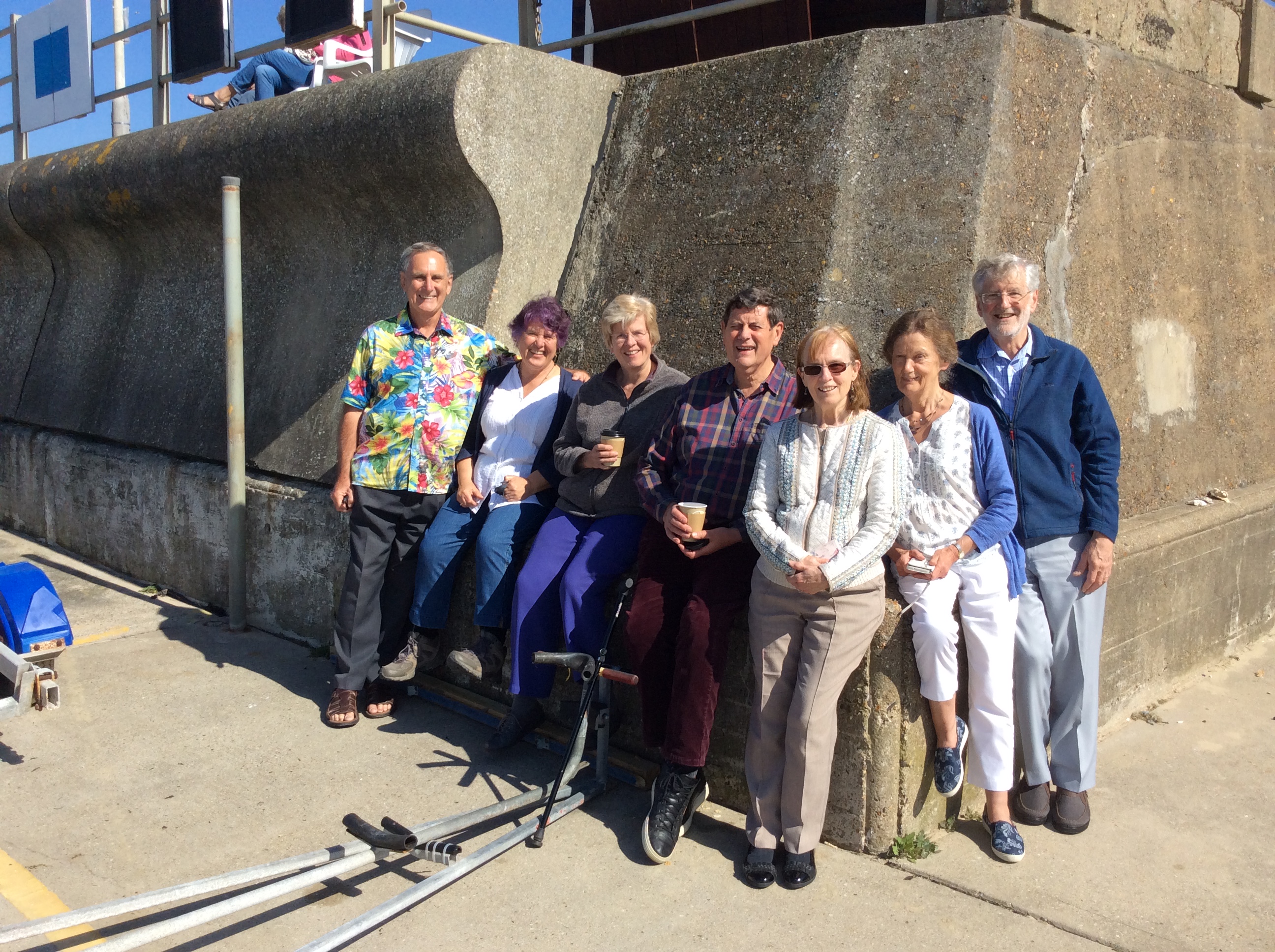 Ken and Anne, Tim and Merle, Nelson and Ruth, and Margaret at Minnis Bay