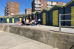 Minnis Bay Huts after the storm